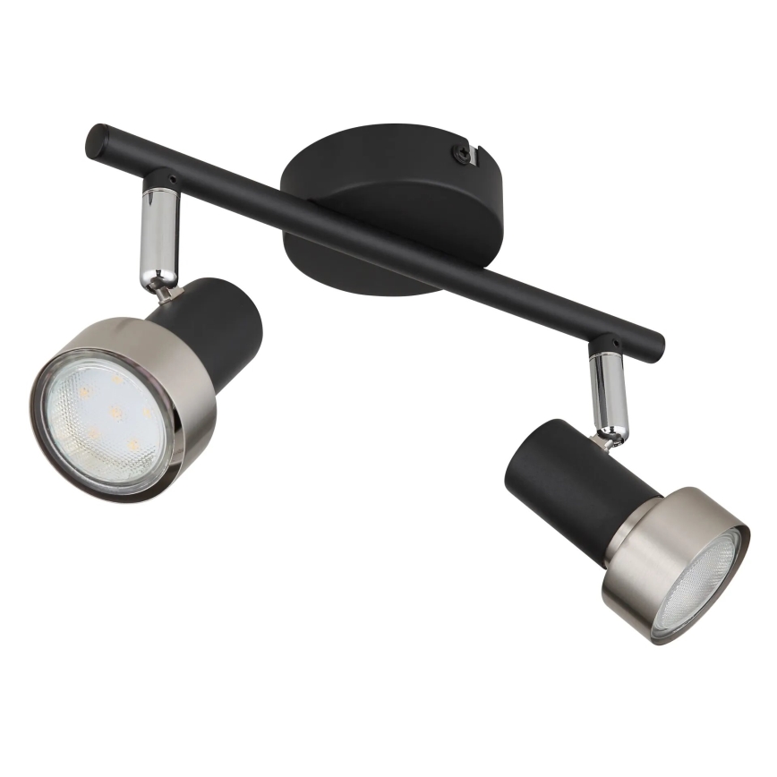 Globo - Spot  2xGU10/25W/230V zwart/zilver