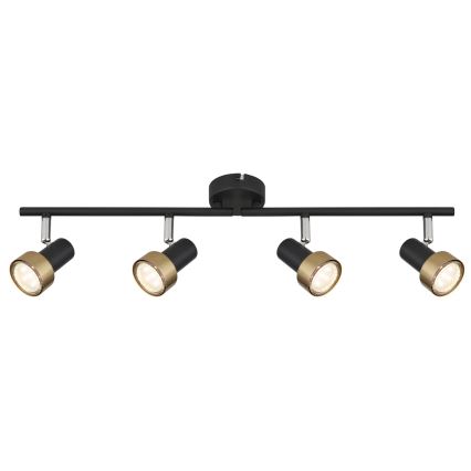 Globo - Spot  4xGU10/25W/230V noir/doré