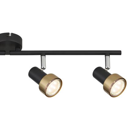 Globo - Spot  4xGU10/25W/230V zwart/goud