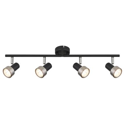 Globo - Spot  4xGU10/25W/230V noir/argent