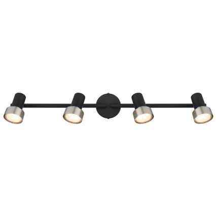 Globo - Spot  4xGU10/25W/230V noir/argent