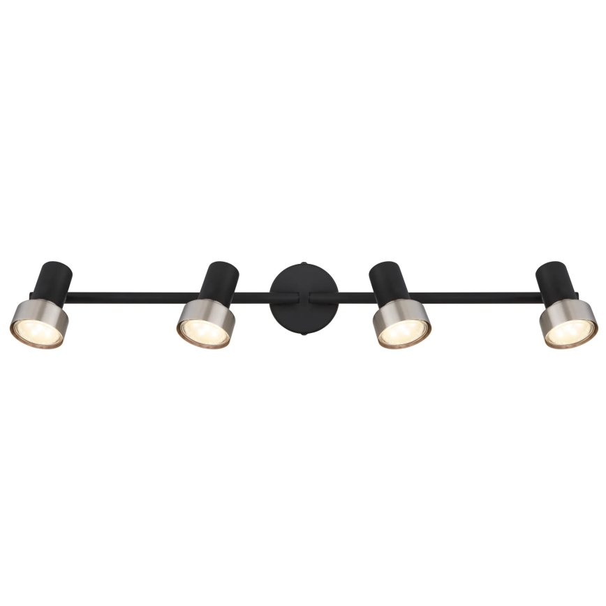 Globo - Spot  4xGU10/25W/230V zwart/zilver