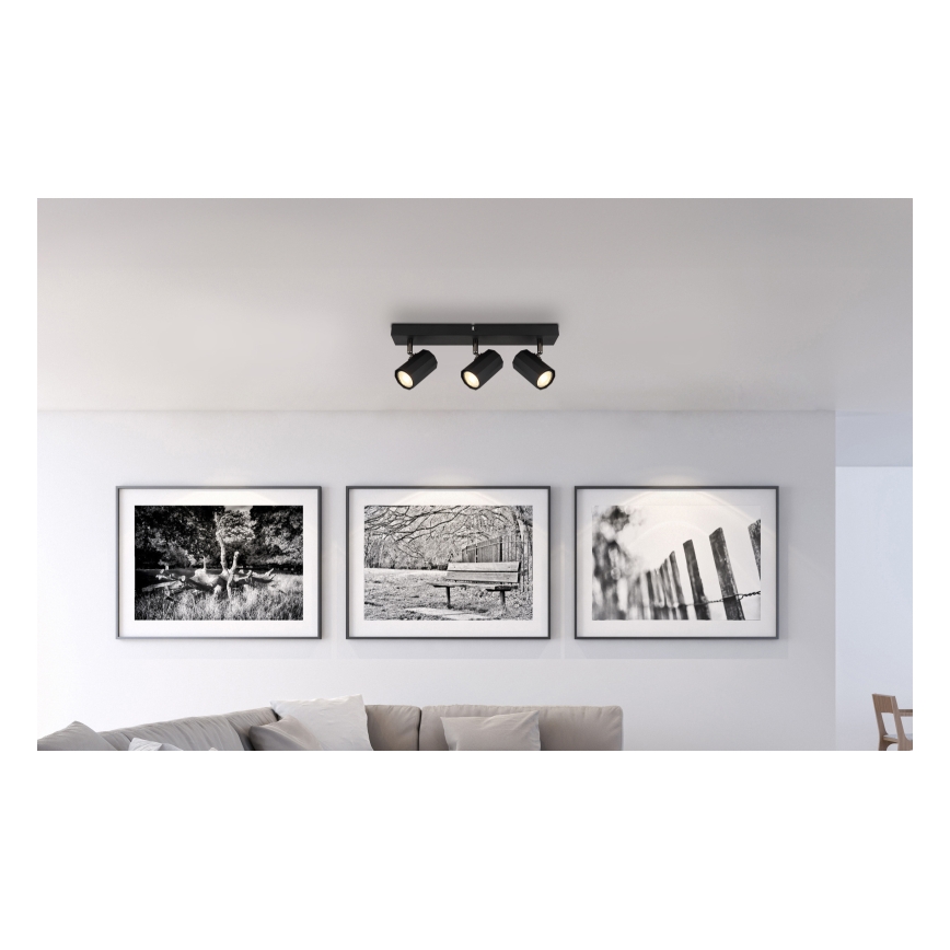 Globo - Spot 3xGU10/25W/230V zwart