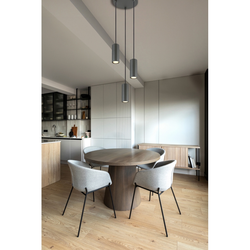Globo - Suspension filaire 3xGU10/25W/230V noir