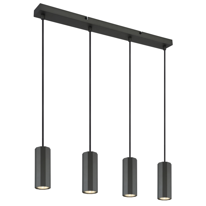 Globo - Hanglamp aan een koord 4xGU10/25W/230V zwart