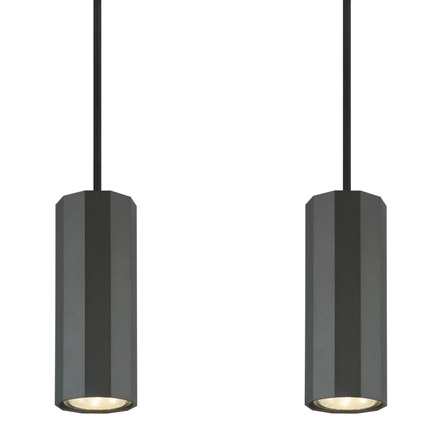 Globo - Suspension filaire 4xGU10/25W/230V noir