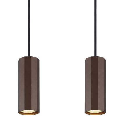Globo - Hanglamp aan een koord 4xGU10/25W/230V bruin