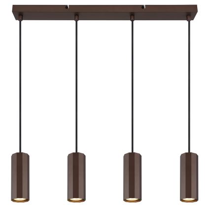 Globo - Hanglamp aan een koord 4xGU10/25W/230V bruin