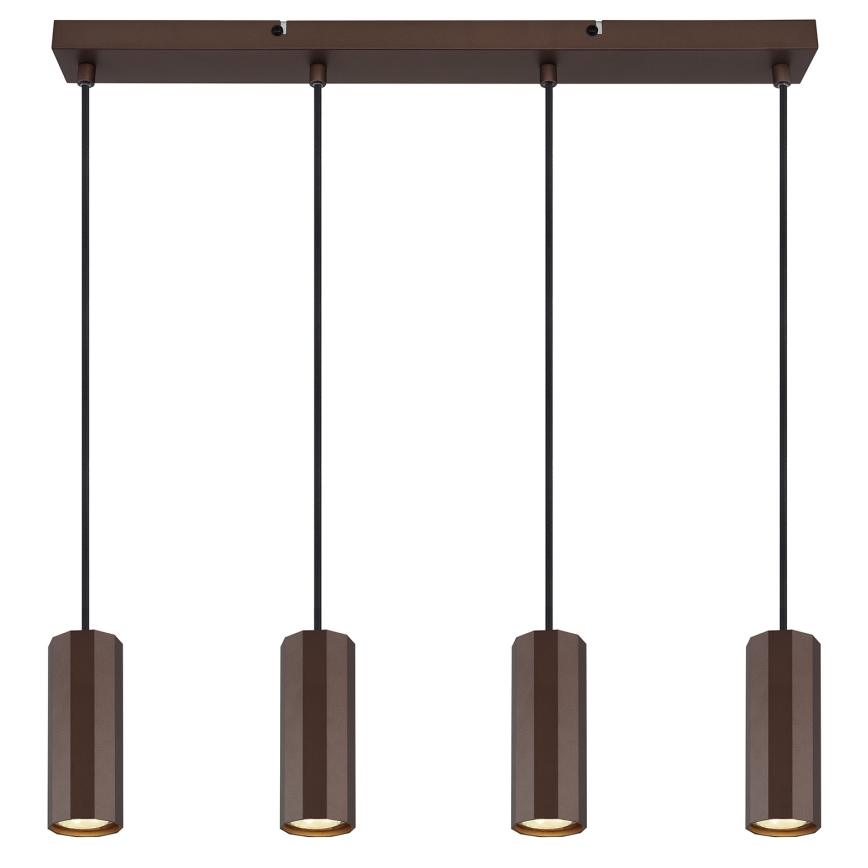 Globo - Hanglamp aan een koord 4xGU10/25W/230V bruin