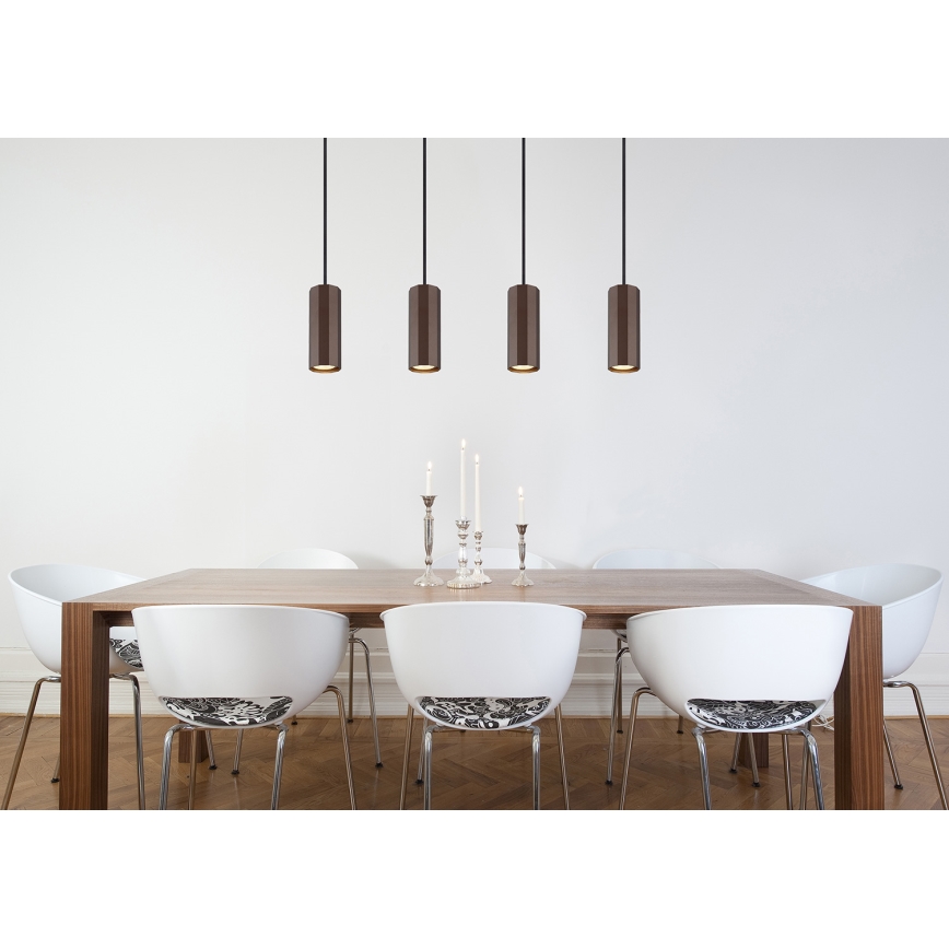 Globo - Suspension filaire 4xGU10/25W/230V marron