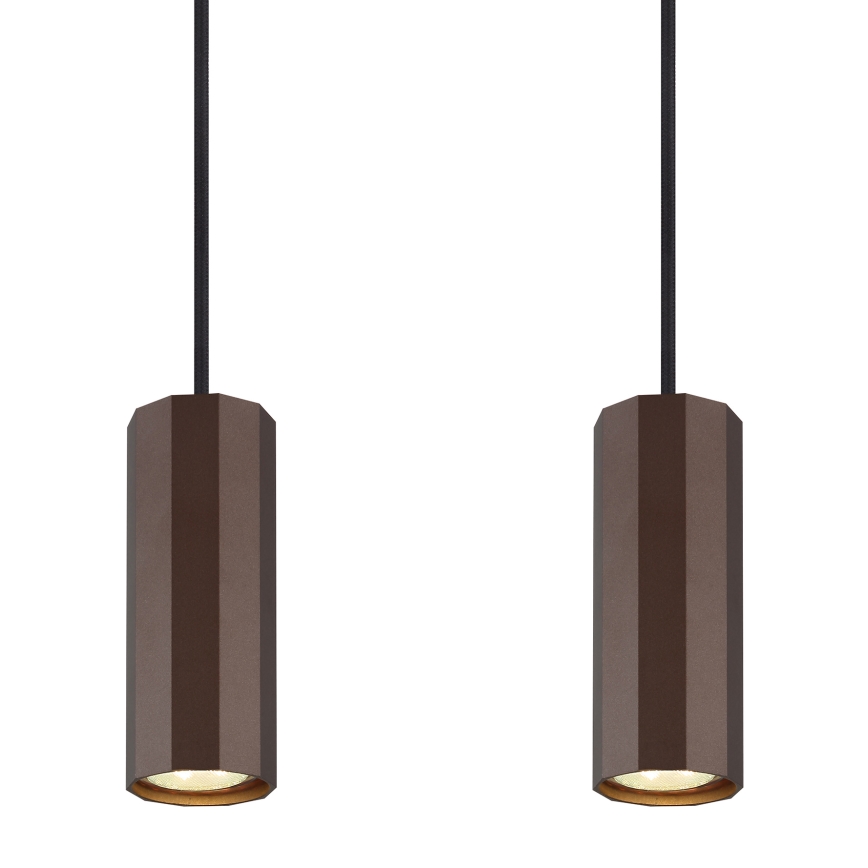 Globo - Suspension filaire 4xGU10/25W/230V marron