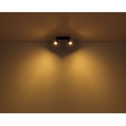 Globo - Spot 2xGU10/35W/230V noir