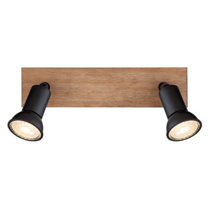 Globo - Inbouwspot 2xGU10/35W/230V hout/zwart