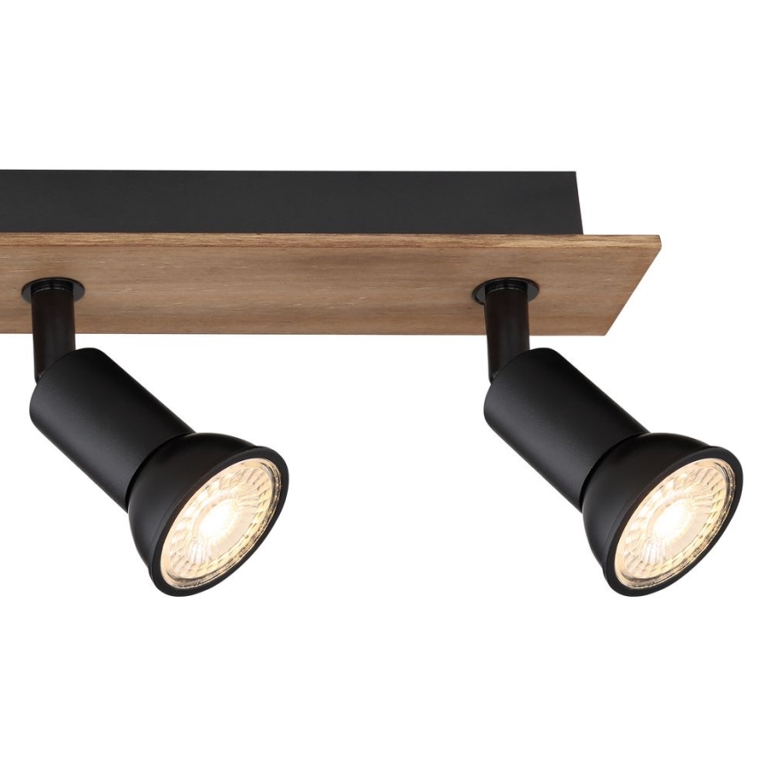 Globo - Inbouwspot 4xGU10/35W/230V hout/metaal