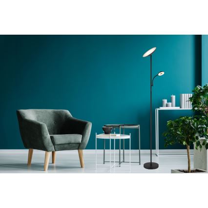 Globo - Lampadaire LED dimmable LED/20W/230V + LED/5W 3000/4000/6500K noir