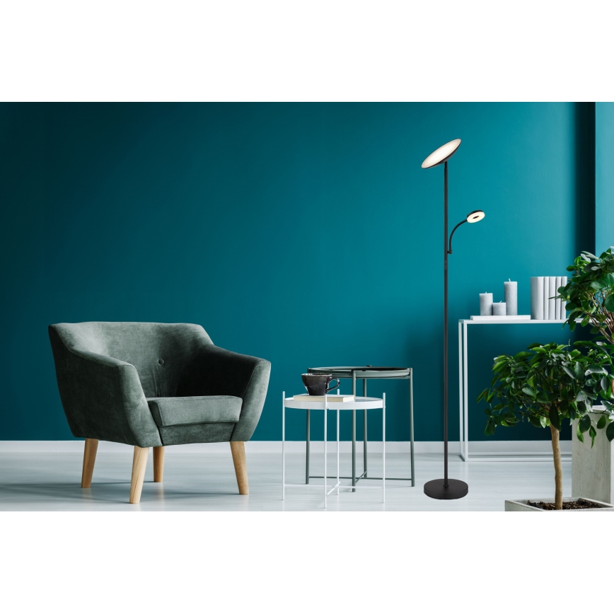 Globo - Lampadaire LED dimmable LED/20W/230V + LED/5W 3000/4000/6500K noir