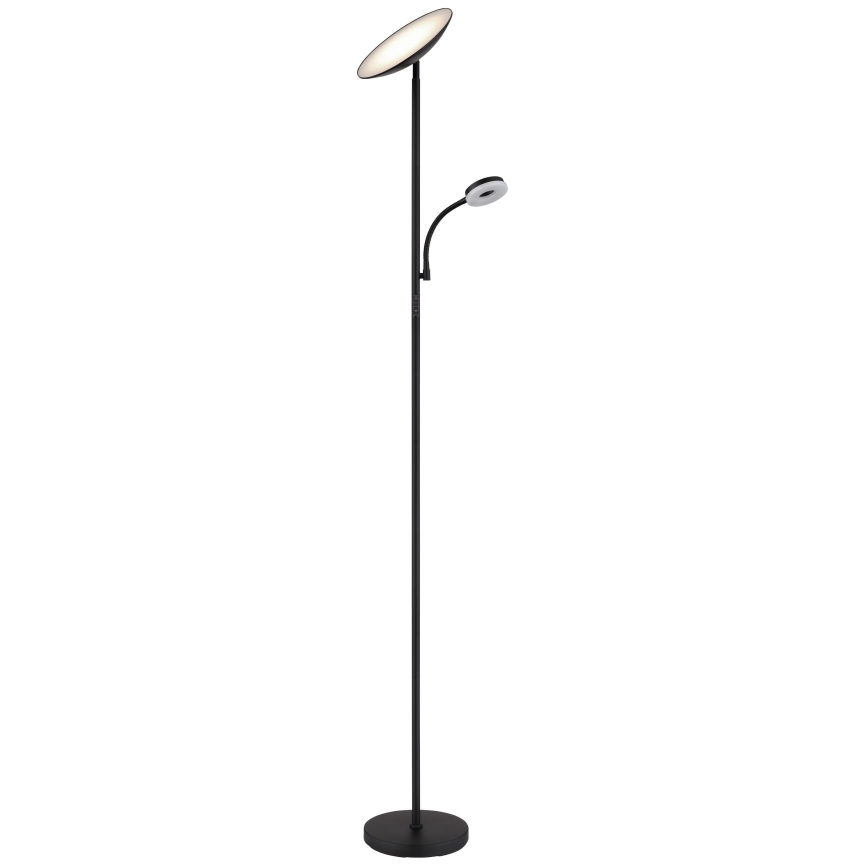 Globo - Lampadaire LED dimmable LED/20W/230V + LED/5W 3000/4000/6500K noir