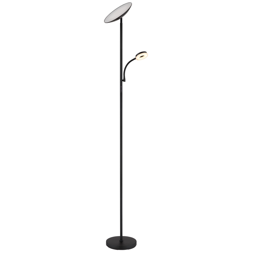 Globo - Lampadaire LED dimmable LED/20W/230V + LED/5W 3000/4000/6500K noir