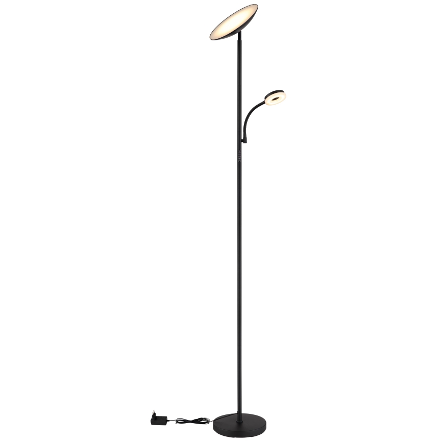 Globo - Lampadaire LED dimmable LED/20W/230V + LED/5W 3000/4000/6500K noir