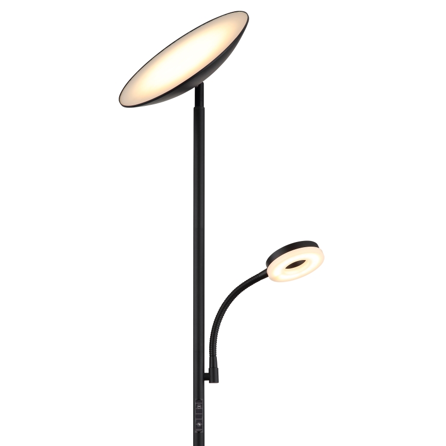 Globo - Lampadaire LED dimmable LED/20W/230V + LED/5W 3000/4000/6500K noir