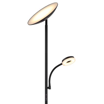 Globo - LED dimbare vloerlamp LED/20W/230V+ LED/5W 3000/4000/6500K zwart