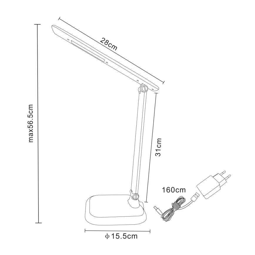 Globo - LED Dimbare bureaulamp LED / 7W / 230V