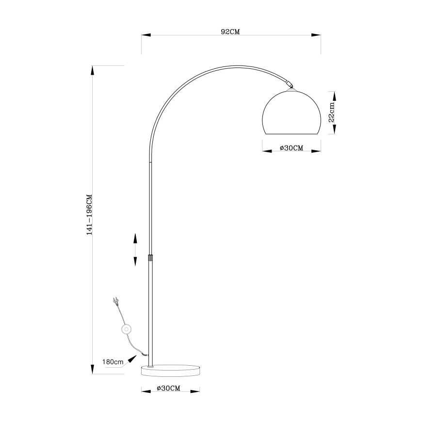 Globo - Vloerlamp 1xE27/40W/230V
