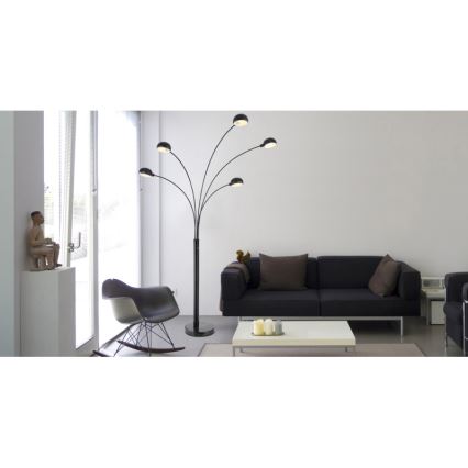 Globo - Staande lamp 5xE14/40W/230V zwart