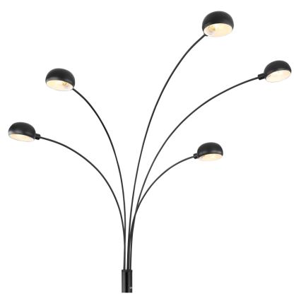 Globo - Staande lamp 5xE14/40W/230V zwart