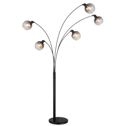 Globo - Staande lamp 5xE27/40W/230V gerookt