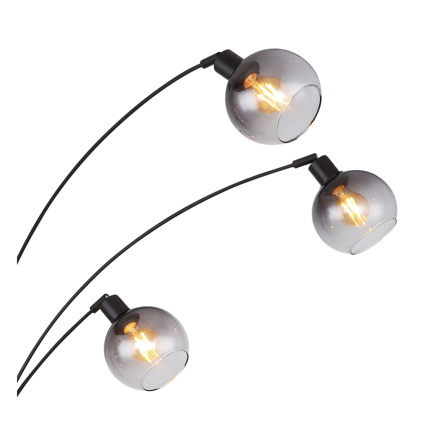 Globo - Staande lamp 5xE27/40W/230V gerookt