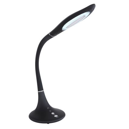 Globo - Lampe de bureau flexible tactile LED dimmable LED/9W/230V 3000/4500/6500K noire