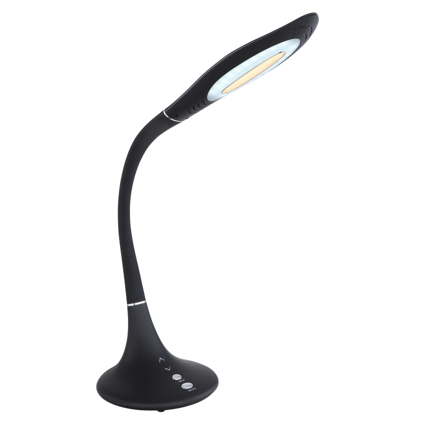 Globo - Lampe de bureau LED tactile dimmable et flexible, 9W/230V, 3000/4000/6500K, noir