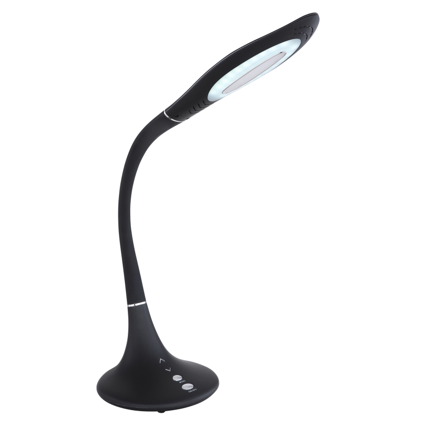 Globo - Lampe de bureau LED tactile dimmable et flexible, 9W/230V, 3000/4000/6500K, noir