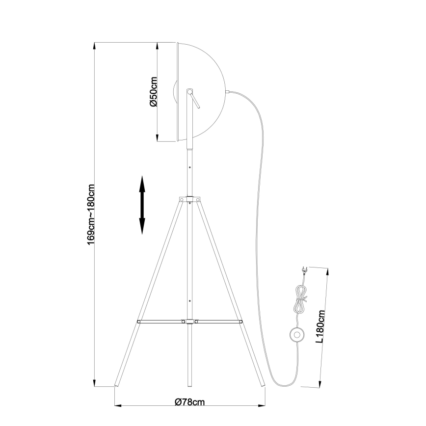 Globo - Lampadaire 1xE27/60W/230V