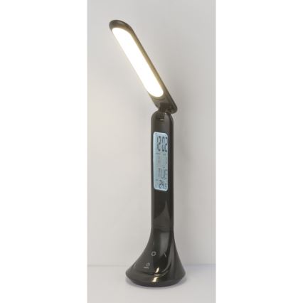 Globo - Lampe de table à intensité variable rechargeable avec un écran LED/4W/230V 2200 mAh noir