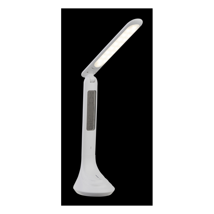 Globo - Dimbare oplaadbare bureaulamp met LED-display, 4W/230V, 2200 mAh, wit