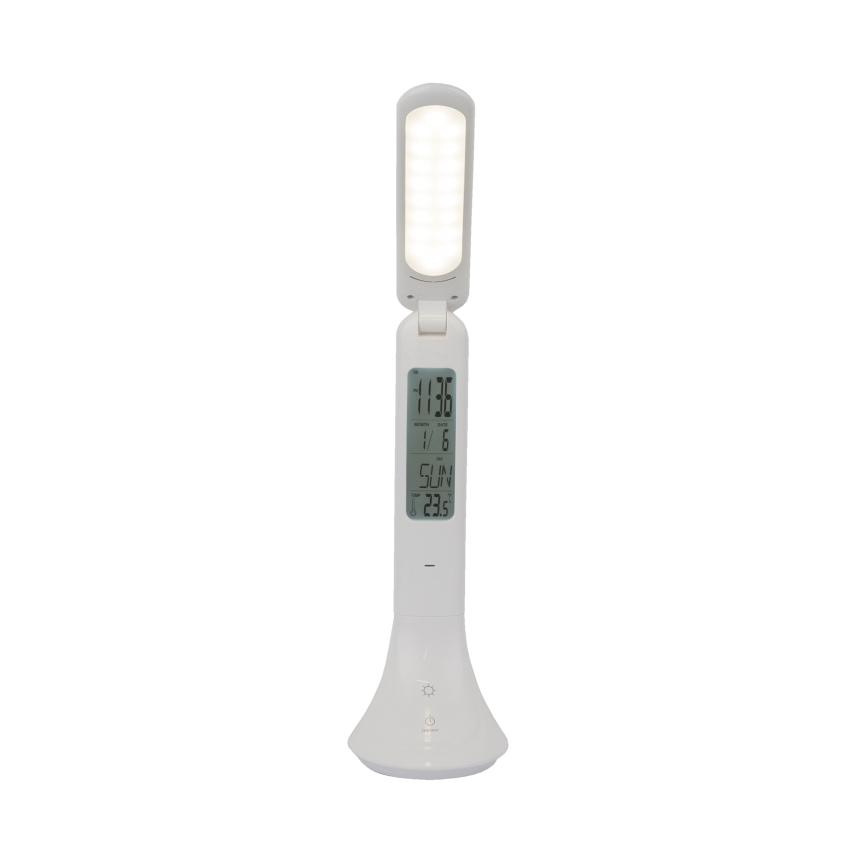 Globo - Lampe de table à intensité variable rechargeable avec un écran LED/4W/230V 2200 mAh blanc
