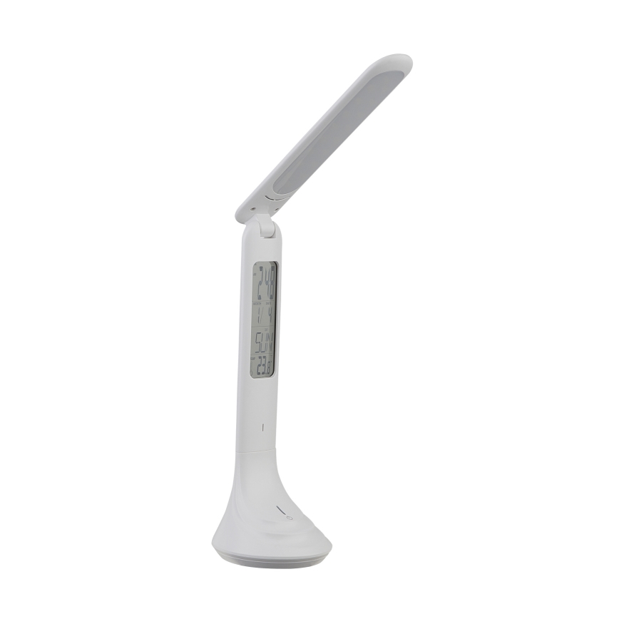 Globo - Dimbare oplaadbare LED bureaulamp met display LED/4W/230V 2200 mAh wit