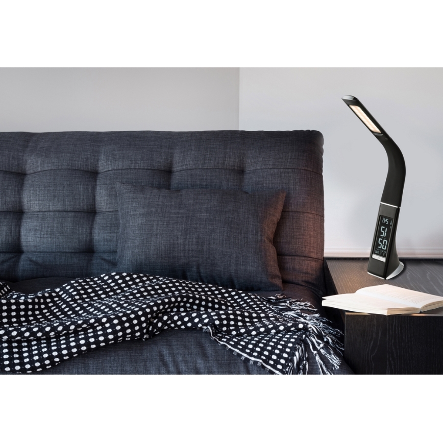 Globo - Lampe de table tactile dimmable à LED avec afficheur LED/6,5W/230V 3000/4500/5800K noire