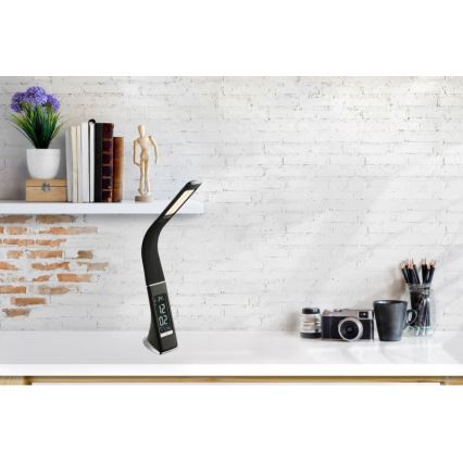 Globo - Lampe de table tactile dimmable à LED avec afficheur LED/6,5W/230V 3000/4500/5800K noire