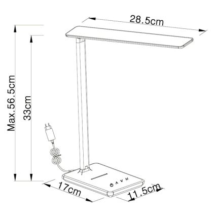 Globo - Lampe de table dimmable LED LED/5W/230V