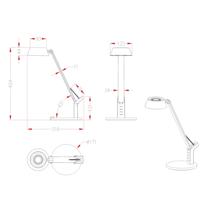 Globo - Lampe de table LED/8W/230V