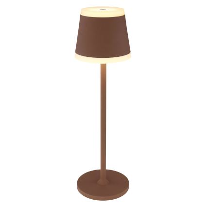 Globo - LED Dimbare oplaadbare touch tafellamp LED/4,6W/3,7V 3000K 1800mAh bruin IP54
