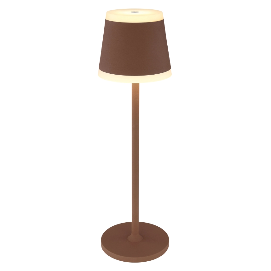 Globo - Lampe de table tactile rechargeable et à intensité variable LED/4,6W/3,7V 3000K 1800mAh marron IP54