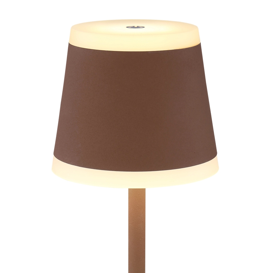 Globo - Lampe de table tactile rechargeable et à intensité variable LED/4,6W/3,7V 3000K 1800mAh marron IP54