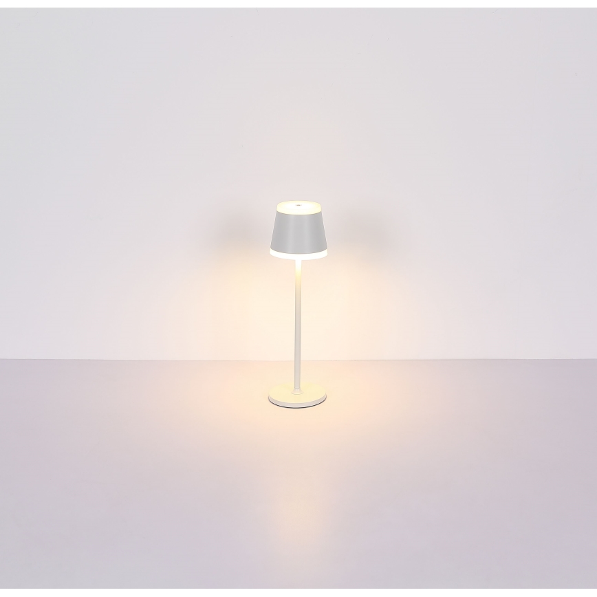 Globo - LED Dimbare oplaadbare touch tafellamp LED/4,6W/230V 1800 mAh USB IP54 wit