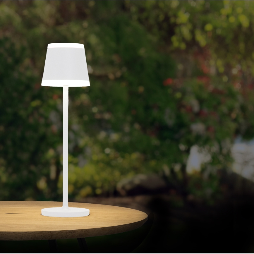 Globo - Lampe de table tactile rechargeable et à intensité variable LED/4,6W/230V 1800 mAh USB IP54 blanc