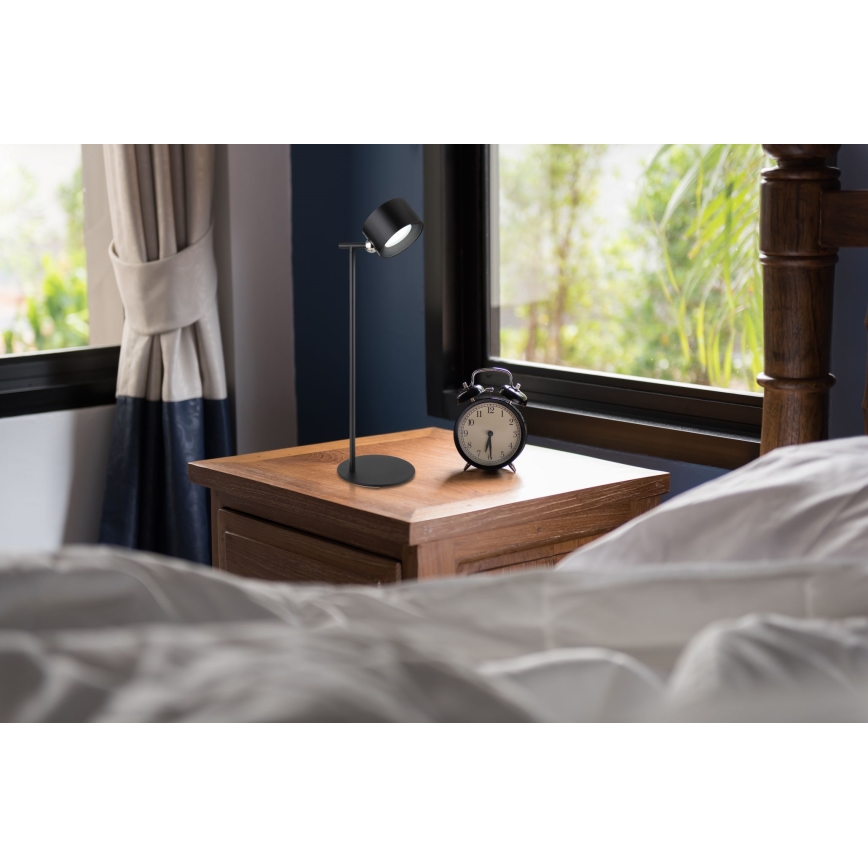 Globo - Lampe de table tactile LED à intensité variable 4en1 LED/4W/5V 3000/4000/5000K 1200 mAh noir