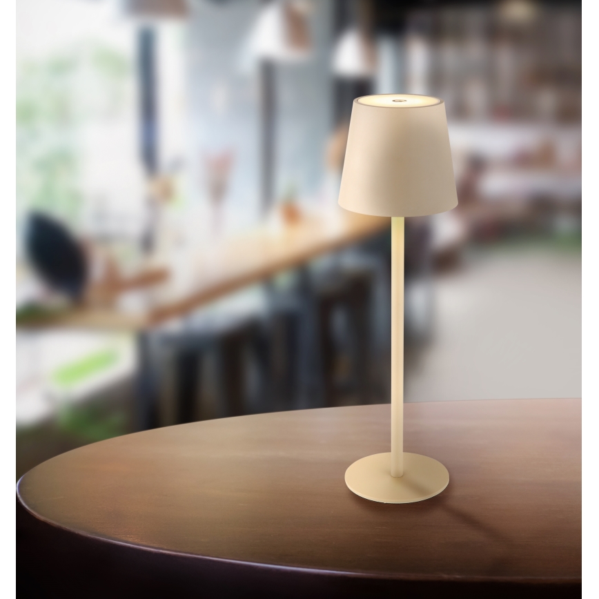 Globo - Lampe d'extérieur à intensité variable LED/3W/3,7V IP44 1800 mAh USB beige